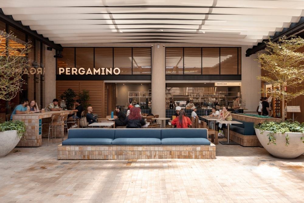 Pergamino y el lobby de The Cut con gente